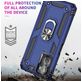 Mobigear Armor Ring Coque OPPO A76 Coque arrière Rigide Anti-Chocs avec Anneau-Support - Bleu