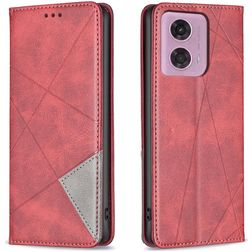 Mobigear Rhombus Slim Housse Motorola Moto E14 Etui - Rouge