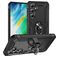 Mobigear Armor ring Samsung Galaxy S24 FE Plastique rigide Coque arrière Antichoc avec bague de maintien - Noir