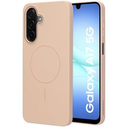 Mobiparts Slim Line Coque Samsung Galaxy A17 MagSafe Coque arrière Rigide - Dune Sand