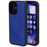 Mobiparts Classic Coque iPhone 16 MagSafe Coque arrière en TPU,Similicuir - Sapphire Blue