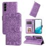 Mobigear Sunflower Housse Samsung Galaxy S23 Plus Etui Porte-Monnaie - Violet