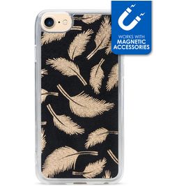 My Style Magneta Coque iPhone 8 Coque arrière en TPU Souple - Golden Feathers