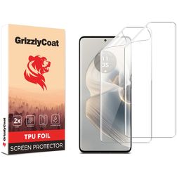 GrizzlyCoat Motorola Edge 50 Pro Hydrogel TPU Protection d'écran - Compatible coque (Lot de 2)