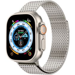 Mobigear Premium Loop Bracelet Milanais Apple Watch Fermeture magnétique - 49/46/45/44 mm - Lumière stellaire