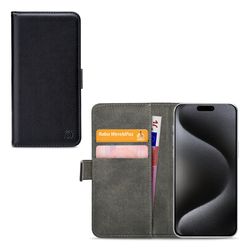Mobilize Classic Gelly Wallet Housse iPhone 15 Pro Max Etui Porte-Monnaie - Noir
