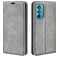 Mobigear Retro Slim Housse Motorola Edge 30 Etui Porte-Monnaie - Gris