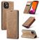 CaseMe 013 iPhone 12 Étui Portefeuille - Marron