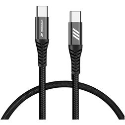Mobigear Nylon - Câble USB-C vers USB-C 0.4 mètre - Noir