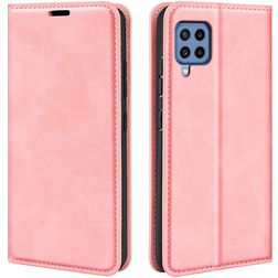 Mobigear Retro Slim Samsung Galaxy M22 Étui Portefeuille - Rose