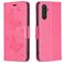 Mobigear Butterfly Housse Samsung Galaxy A24 Etui Porte-Monnaie - Magenta