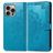 Mobigear Mandala iPhone 16 Étui Portefeuille - Bleu