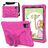 Mobigear Butterfly Coque iPad Air 11 Pouces (2024) Coque arrière en EVA + Bandoulière + Support Amovible - Magenta