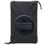 Xccess Survivor All-round Samsung Galaxy Tab S6 Lite Plastique rigide / Silicone Coque arrière + Bandoulière + Support - Noir