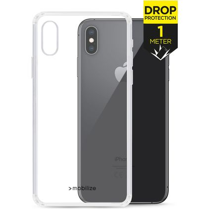 Mobilize Naked Protection Coque Transparente iPhone XS Max Coque arrière Rigide Anti-Chocs - Transparent