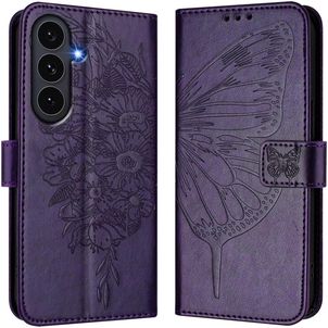 Mobigear Butterfly Housse Samsung Galaxy S26 FE Etui Porte-Monnaie - Violet