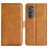 Mobigear Slim Magnet Housse Motorola Edge (2022) Etui Porte-Monnaie - Cognac
