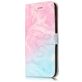 Mobigear Marble Housse iPhone 8 Plus Etui Porte-Monnaie - Bleu / Rose