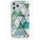 Mobigear Marble Coque iPhone 12 Pro Max Coque arrière en TPU Souple - Blanc / Vert
