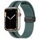 Mobigear Stripe Mag Bracelet Silicone Apple Watch Fermeture magnétique - 42/41/40/38 mm - Noir / Vert