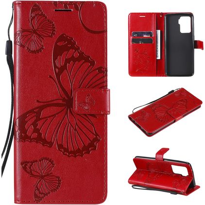 Mobigear Butterfly Housse OPPO A94 5G Etui Porte-Monnaie - Rouge