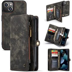 Caseme 008 Housse iPhone 13 Mini Etui avec Coque Détachable Porte-Monnaie - Noir