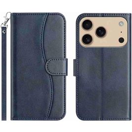 Mobigear S Line Housse iPhone 17 Pro Etui Porte-Monnaie - Bleu Marin
