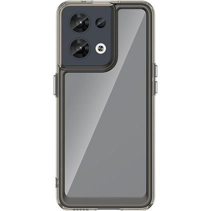 Mobigear Crystal Coque OPPO Reno 8 5G Coque arrière Rigide - Transparent / Gris