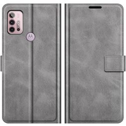Mobigear Wallet Housse Motorola Moto G30 Etui Porte-Monnaie - Gris