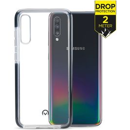 Mobilize Shatterproof Coque Samsung Galaxy A70 Coque arrière Rigide Anti-Chocs - Transparent / Noir