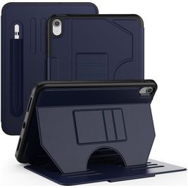 Mobigear Magnetic Folio Coque iPad 10 (2022) Etui + Porte-crayon - Bleu Marin