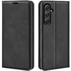 Mobigear Retro Slim Housse Samsung Galaxy A55 Etui Porte-Monnaie - Noir