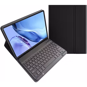 Mobigear Keys Coque iPad Pro 12.9 Pouces (2022) Etui Clavier Bluetooth QWERTY + Porte-crayon - Noir