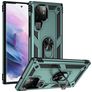 Mobigear Armor Ring Coque Samsung Galaxy S22 Ultra Coque arrière Rigide Anti-Chocs avec Anneau-Support - Vert