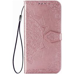 Mobigear Mandala Bookcase Case Rose Gold Motorola Hyper One