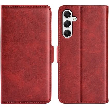 Mobigear Slim Magnet Housse Samsung Galaxy A35 Etui Porte-Monnaie - Rouge