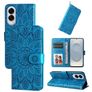 Mobigear Sunflower Housse Samsung Galaxy S25 Edge Etui Porte-Monnaie - Bleu