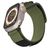 Mobigear Outdoor Bracelet Nylon pour Apple Watch Fermeture velcro - 42/41/40/38 mm - Vert armée