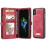Caseme 008 Housse iPhone X Etui avec Coque Détachable Porte-Monnaie - Rouge