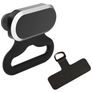 Mobigear 2in1 Bouchon Anti-poussière en Aluminium avec Attache Lanière - Apple Lightning - Noir