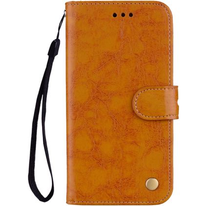 Mobigear Wallet Housse Samsung Galaxy A20e Etui Porte-Monnaie - Cognac