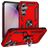 Mobigear Armor Ring Samsung Galaxy S23 FE Plastique rigide Coque arrière Antichoc avec bague de maintien - Rouge