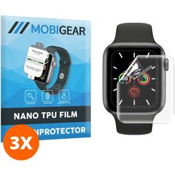 Mobigear Apple Watch - 44 mm Hydrogel TPU Protection d'écran - Compatible Coque (Lot de 3)