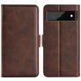 Mobigear Slim Magnet Housse Google Pixel 6a Etui Porte-Monnaie - Marron