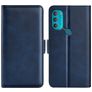 Mobigear Slim Magnet Housse Motorola Moto G71 5G Etui Porte-Monnaie - Bleu