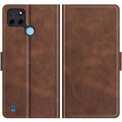 Mobigear Slim Magnet Housse Realme C21Y Etui Porte-Monnaie - Marron