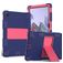 Mobigear ShieldStand Coque Samsung Galaxy Tab A8 10.5 (2021) Coque arrière en Plastique rigide,Silicone + Support Amovible - Bleu / Rouge