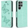 Mobigear Butterfly Housse Samsung Galaxy S24 Ultra Etui Porte-Monnaie - Vert