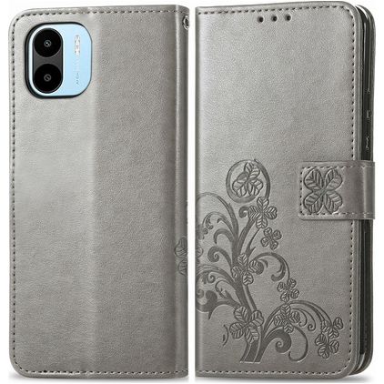 Mobigear Clover Xiaomi Redmi A1 4G Étui Portefeuille - Gris