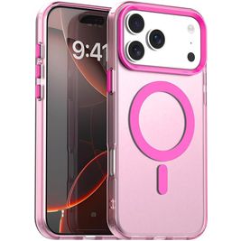 Mobigear Shockproof Coque iPhone 17 Pro MagSafe Coque arrière Rigide - Rose